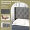 Costway Full/Queen Size Upholstered Platform Bed Button Tufted Headboard Mattress Foundation